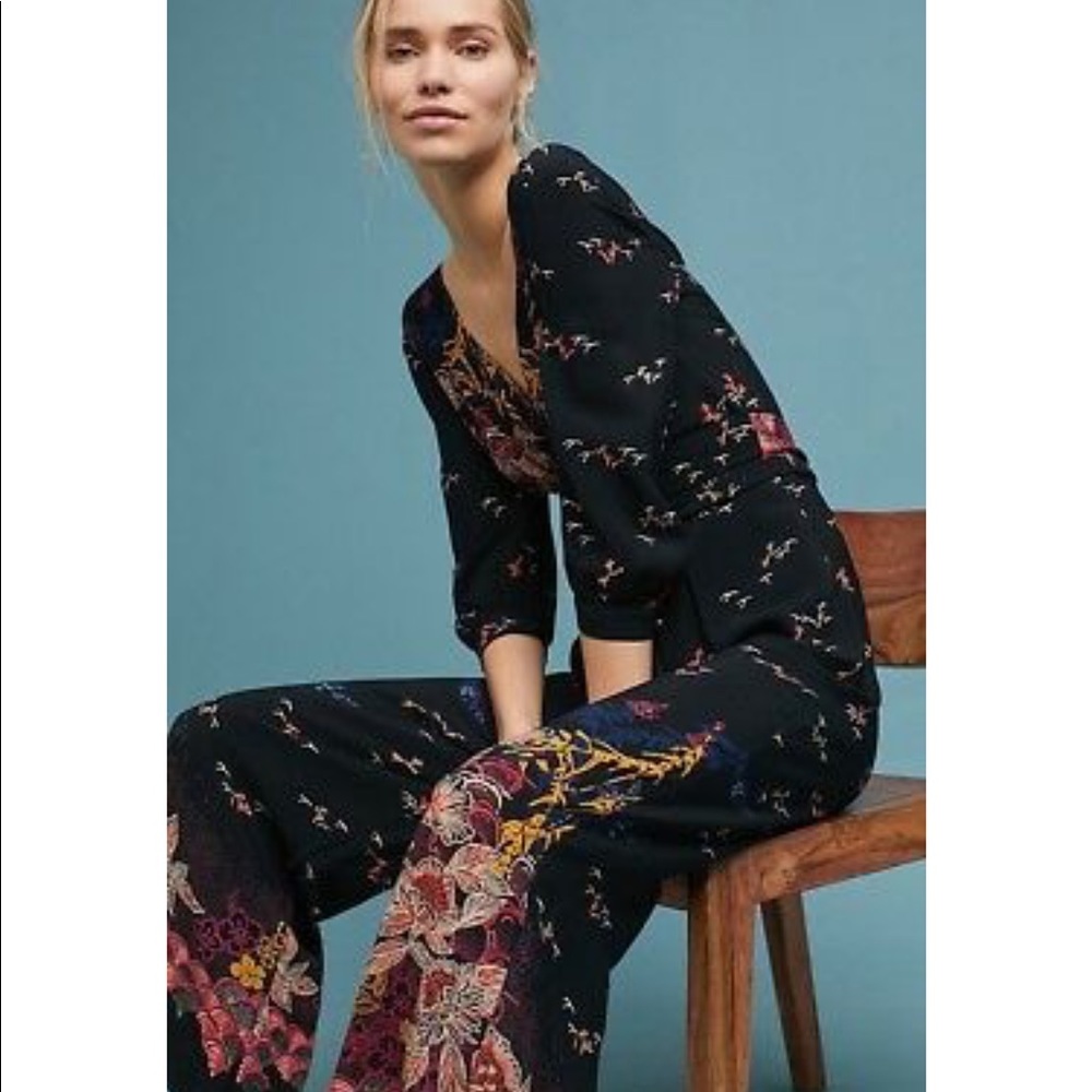Anthro Nara Floral Jumpsuit